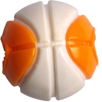 Brinquedo Kroco Bolinha para Petisco Laranja e Branco para Cães - Tam. Único