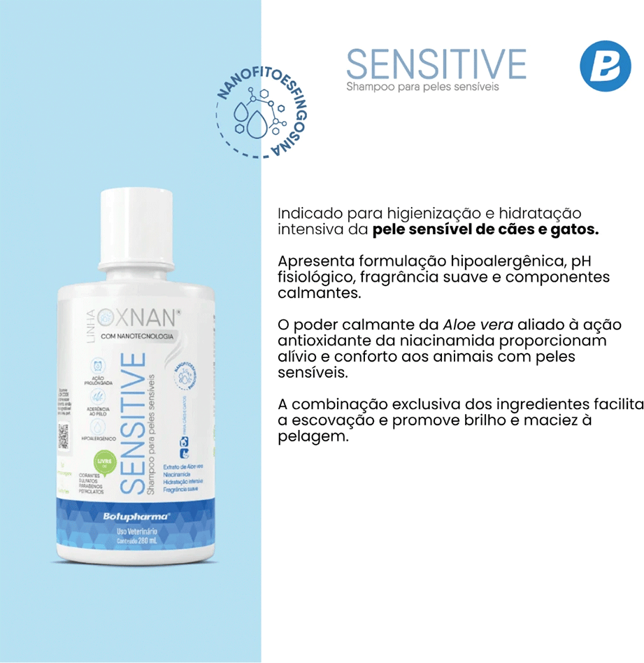 Shampoo Botupharma Pet Oxnan Sensitive - 280 mL