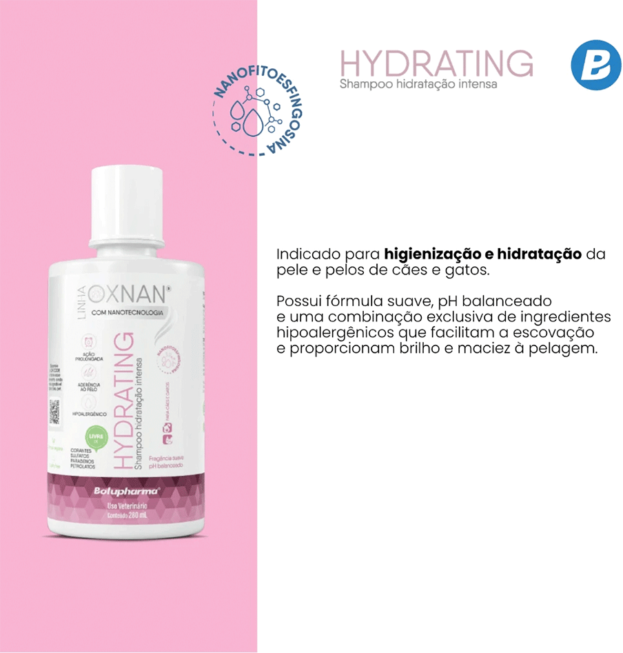 Shampoo Botupharma Pet Oxnan Hydrating - 280 mL