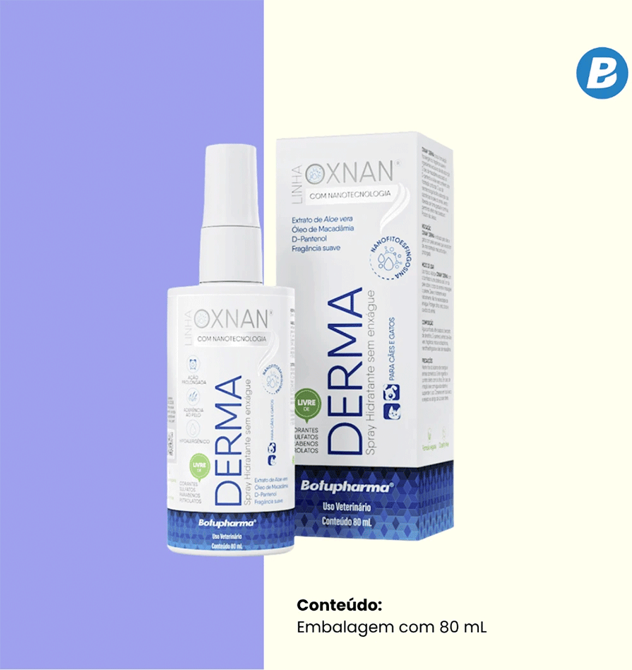 Spray Hidratante Botupharma Pet Oxnan Derma - 80 mL