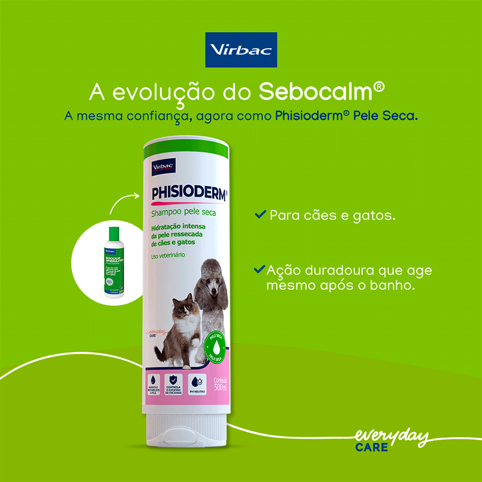 Banho a Seco Virbac Phisioderm para Cães e Gatos - 150 mL