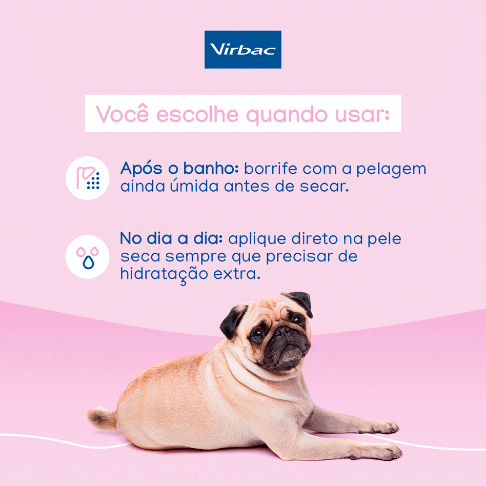 Spray Hidratante Virbac Phisioderm Pele e Pelagem para Cães e Gatos - 250 mL