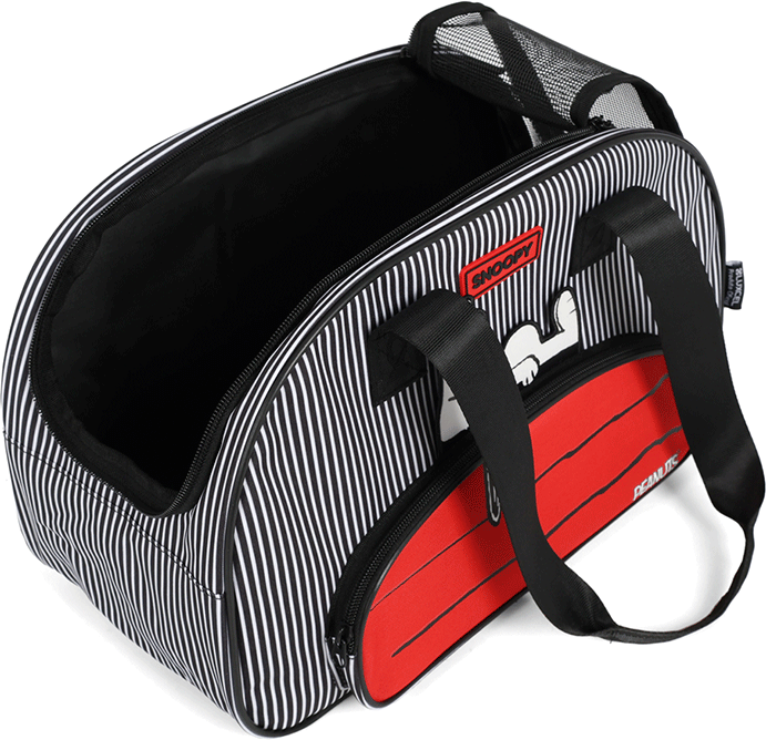 Bolsa Up4you Snoopy Preta Listras para Cães e Gatos - Tam. Único