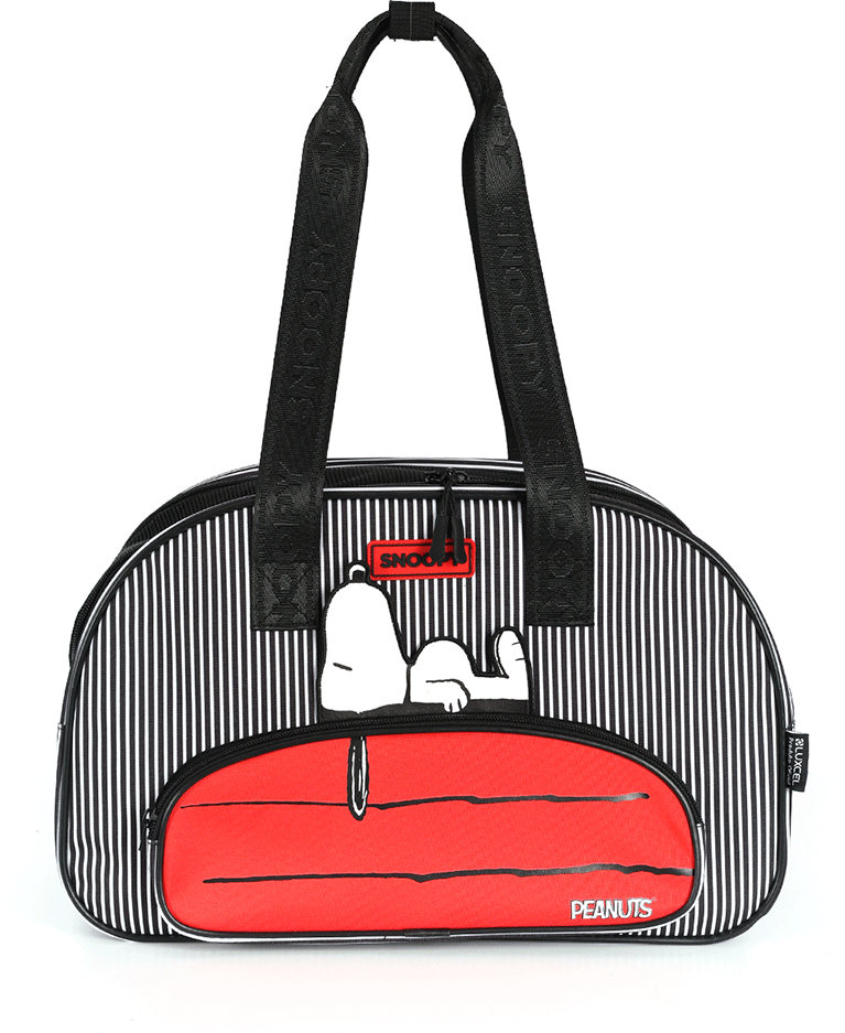 Bolsa Up4you Snoopy Preta Listras para Cães e Gatos - Tam. Único