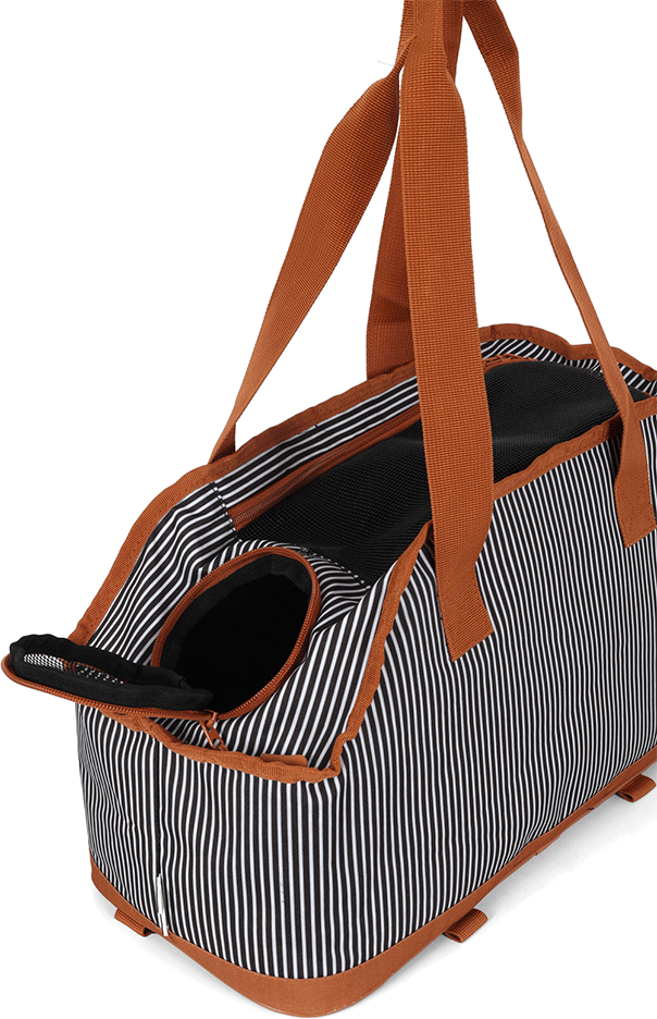 Bolsa Up4you Snoopy Marrom Listras para Cães e Gatos - Tam. Único