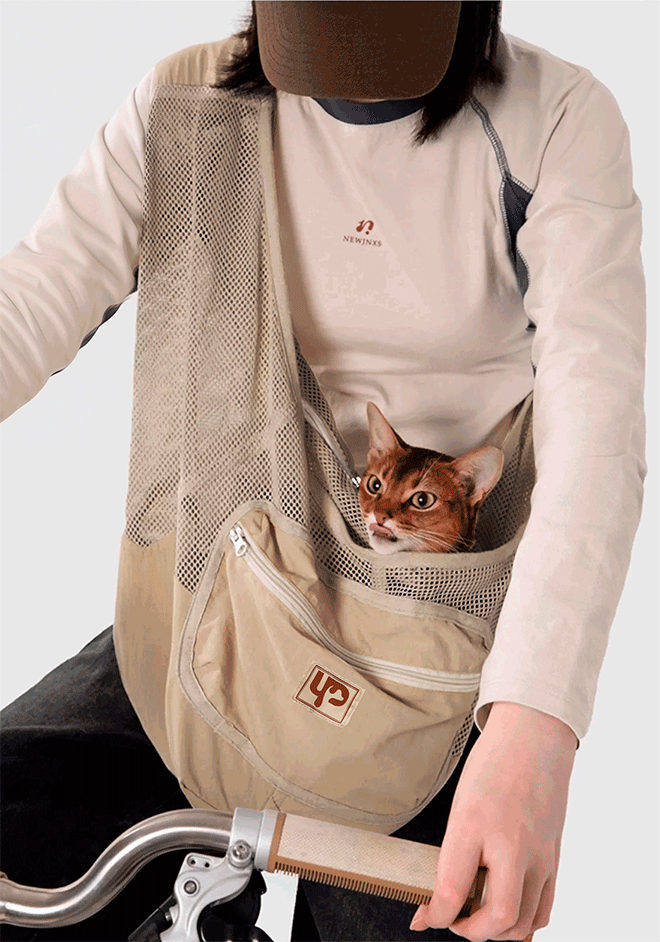 Mochila Up4you Pet Linha Cream para Cães e Gatos - Tam. Único