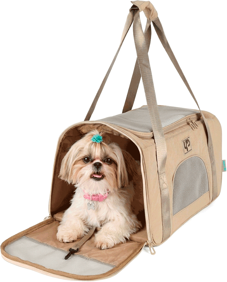 Caixa da Transporte Up4you Pet Linha Cream para Cães e Gatos - Tam. Único