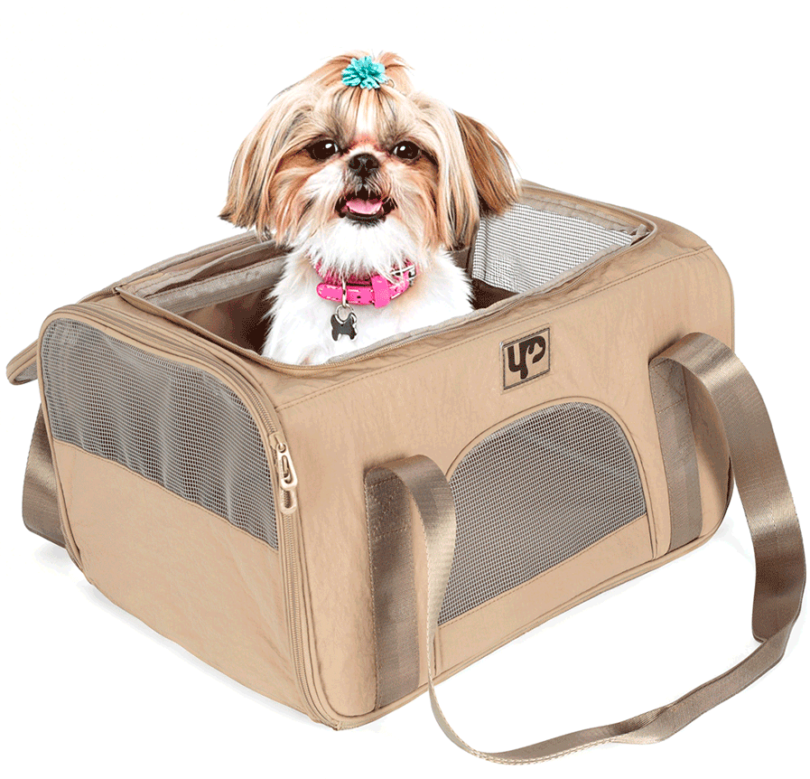 Caixa da Transporte Up4you Pet Linha Cream para Cães e Gatos - Tam. Único
