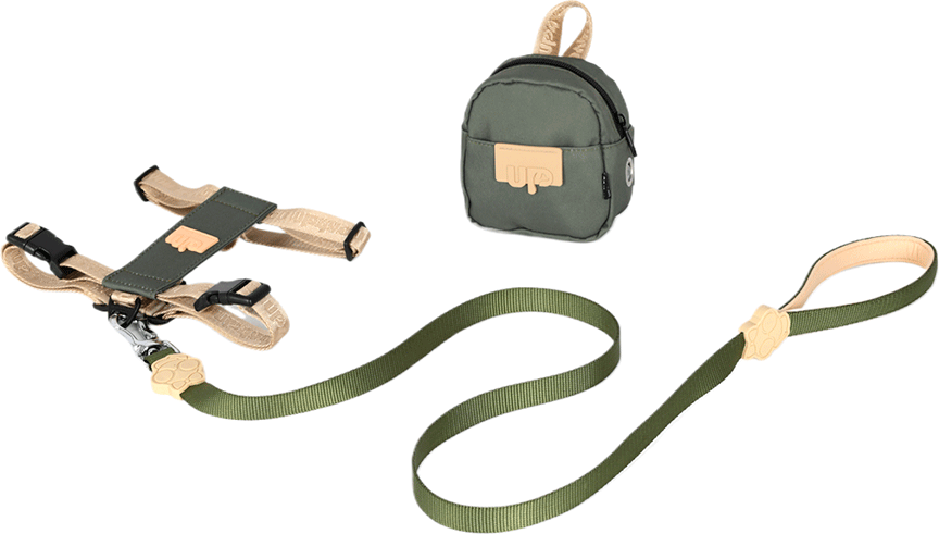 Peitoral, Mochila e Guia Up4you Pet Verde para Cães - Tam. G
