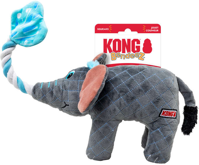 Brinquedo Pelúcia Kong Bendeez Elefante para Cães - Tam. G