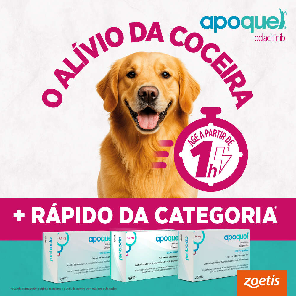 Apoquel Dermatológico Zoetis para Cães - 5,4 mg