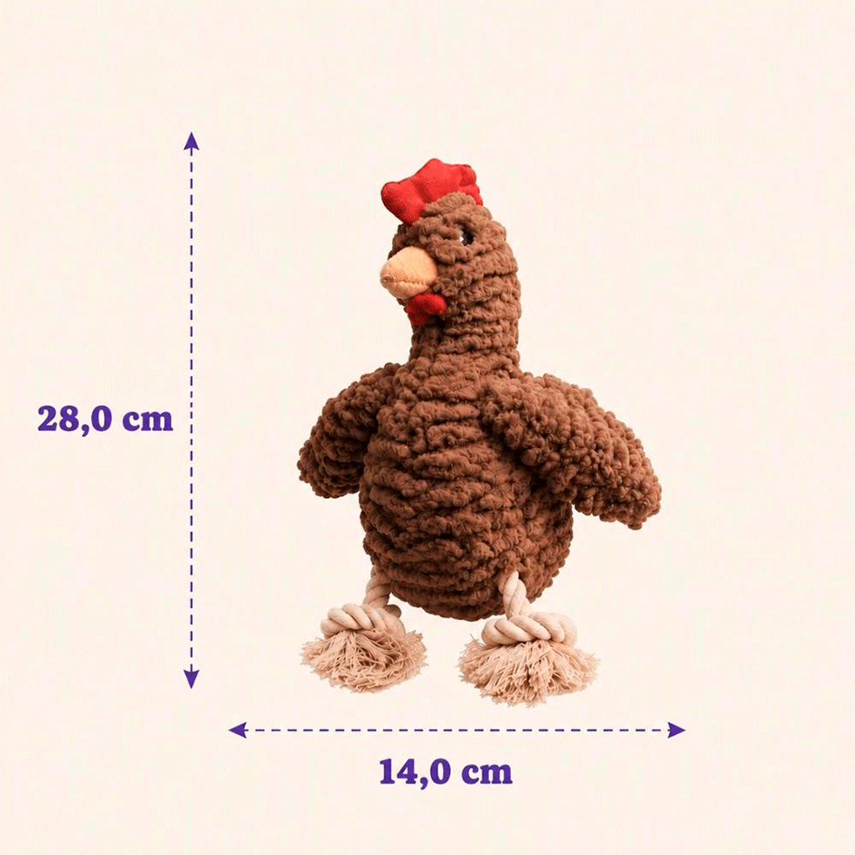 Brinquedo Pelúcia Kroco Galinha para Cães - Tam. Único