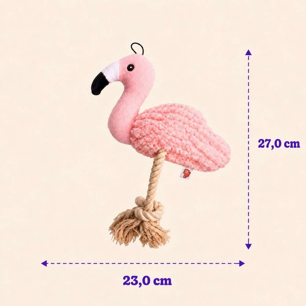 Brinquedo Pelúcia Kroco Flamingo para Cães - Tam. Único