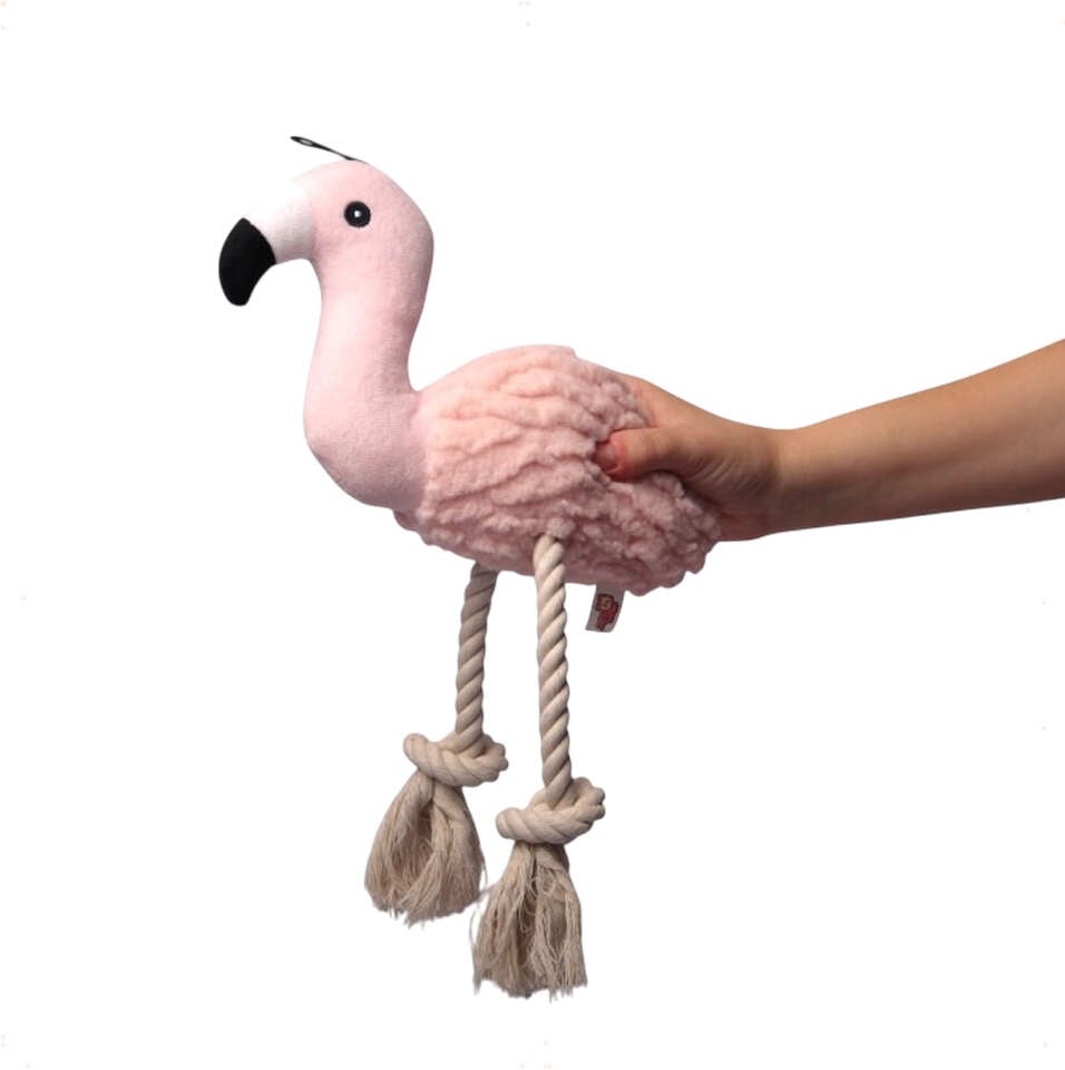 Brinquedo Pelúcia Kroco Flamingo para Cães - Tam. Único