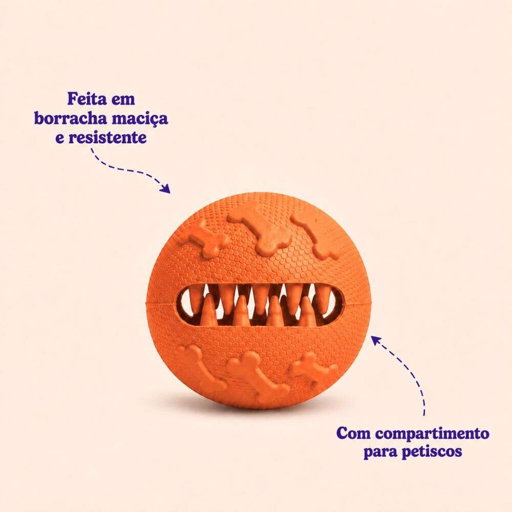 Brinquedo Kroco Bolinha Laranja para Cães - Tam. Único