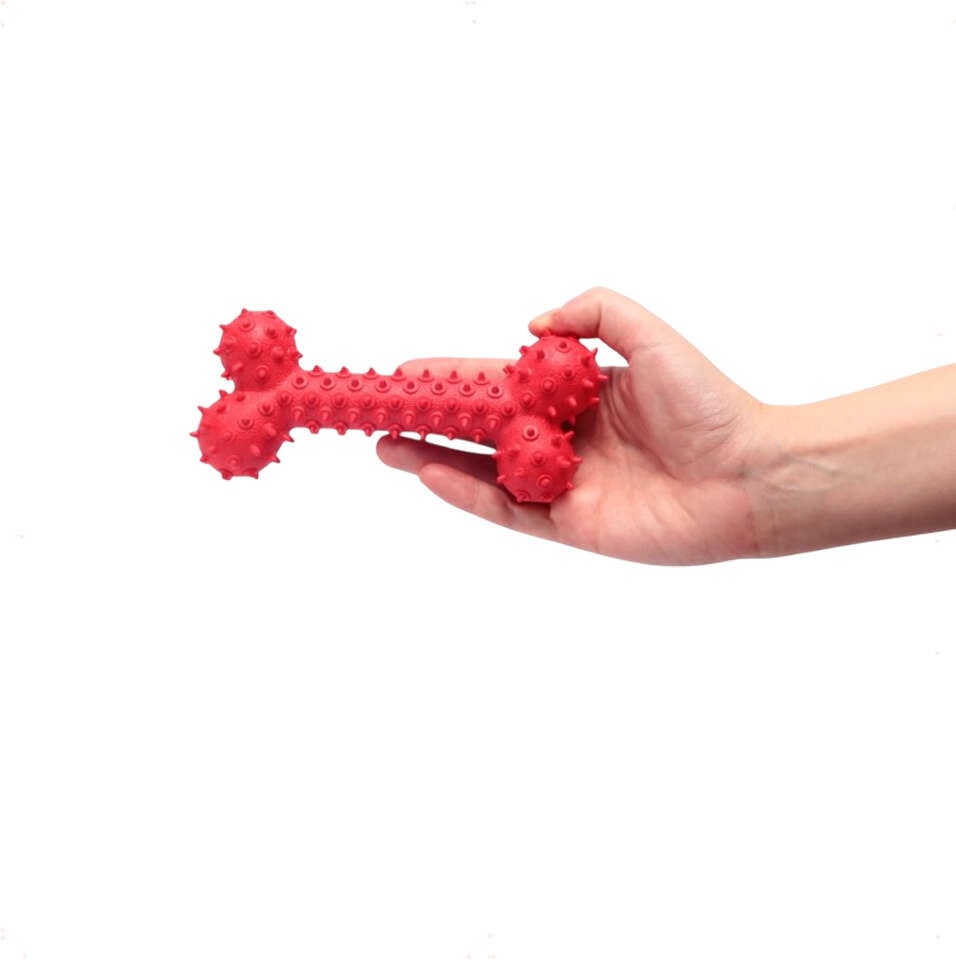 Brinquedo Mordedor Kroco Osso Vermelho para Cães - Tam. Único