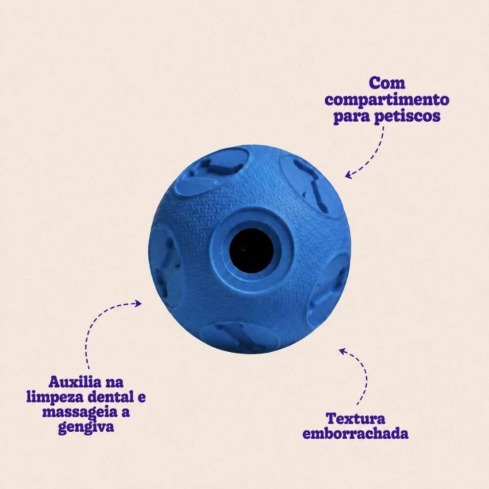 Brinquedo Kroco Bolinha Azul para Cães - Tam. P