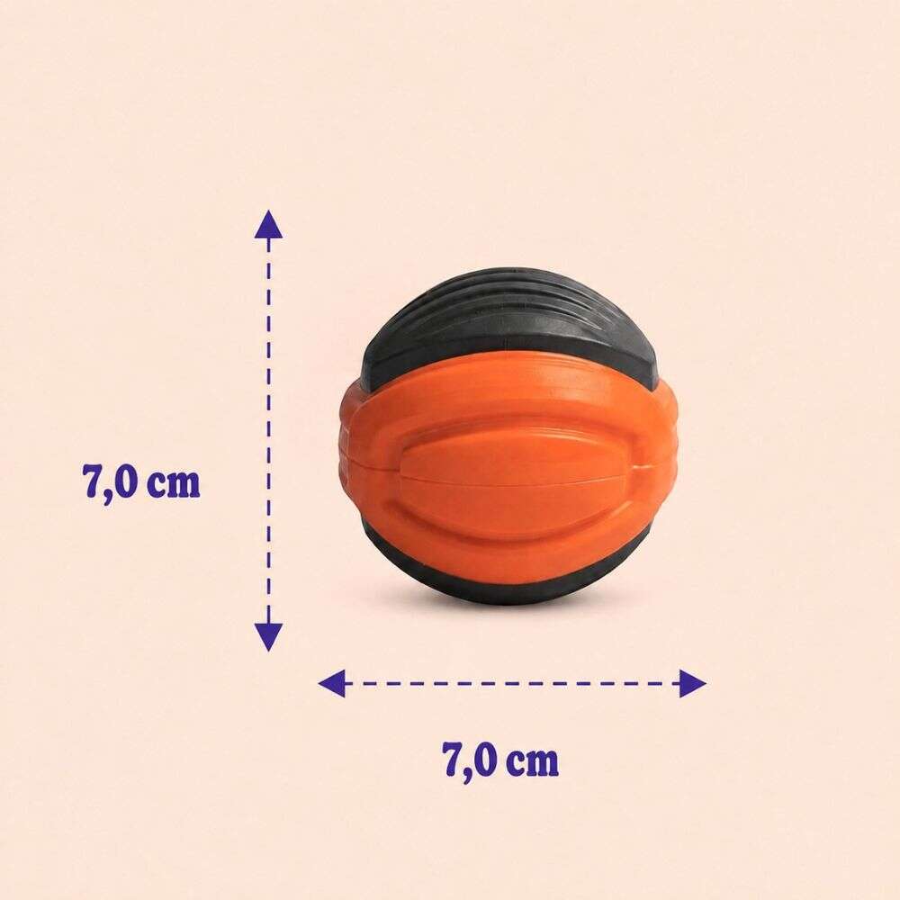 Brinquedo Kroco Bolinha Laranja e Marrom para Cães - Tam. Único