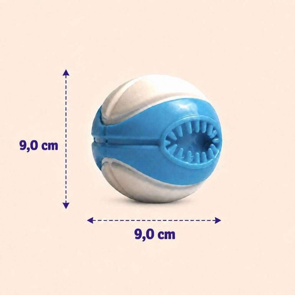 Brinquedo Kroco Bolinha para Petisco Azul e Branco para Cães - Tam. Único