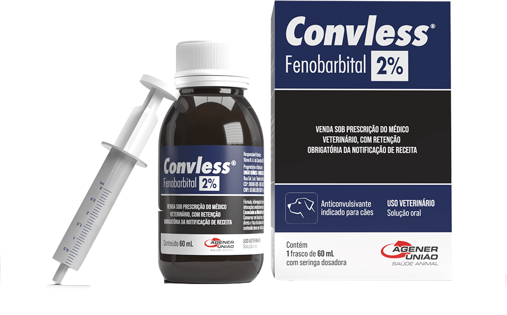 Anticonvulsionante Agener Convless Fenobarbitol 2 % para Cães - 60 mL