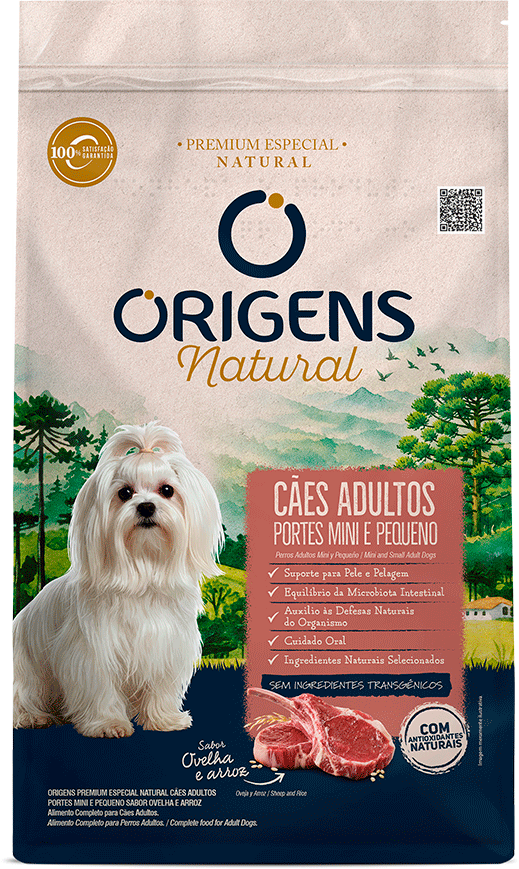 Ração Seca Origens Natural para Cães Adultos Raças Mini e Pequena sabor Ovelha e Arroz - 10,1Kg