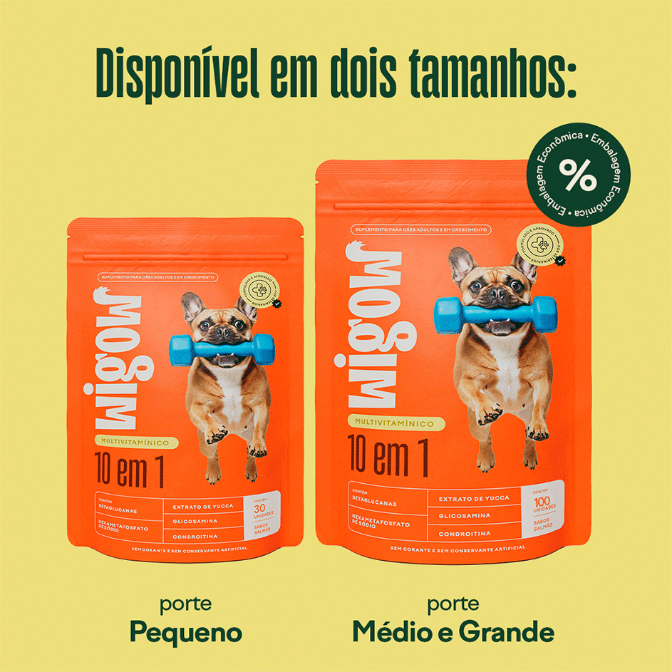 Suplemento Alimentar Wigow Multivitaminico para Cães - 100 Unidades