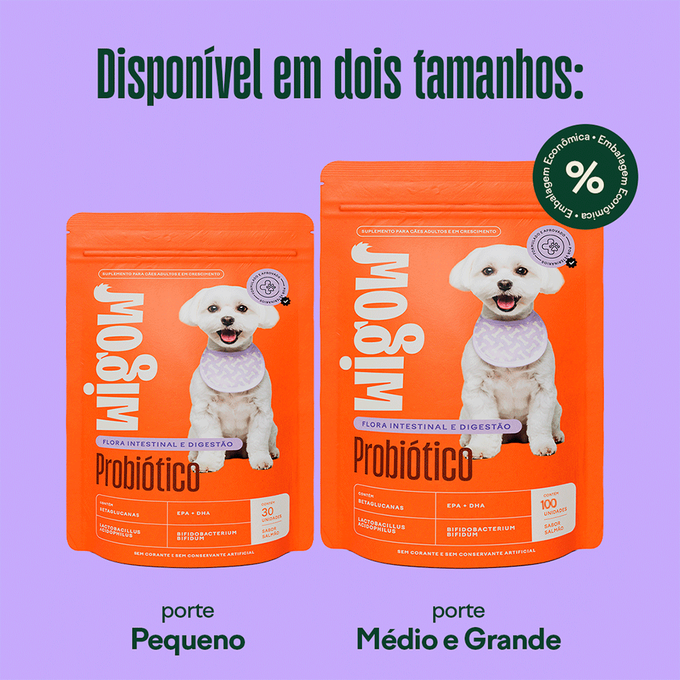 Suplemento Alimentar Wigow Probiótico para Cães - 100 Unidades