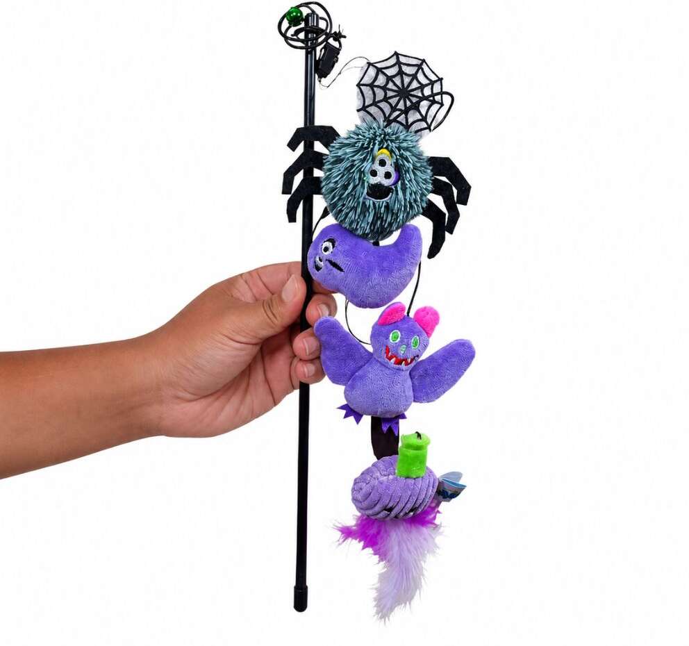Brinquedo Varinha com Pelúcia Halloween Meau para Gatos - Tam. Único