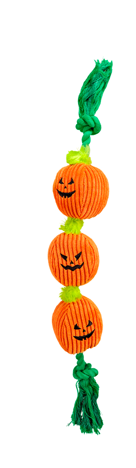 Brinquedo Pelúcia Abóbora Cabo de Guerra Halloween Meau para Cães - Tam Único