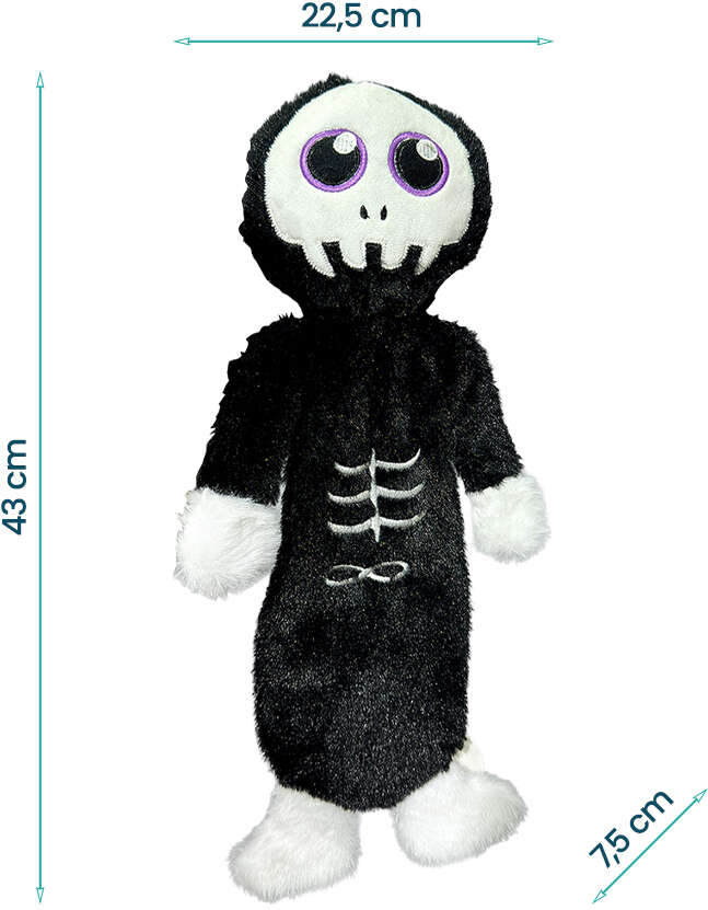 Brinquedo Pelúcia Caveira Halloween Meau para Cães - Tam Único