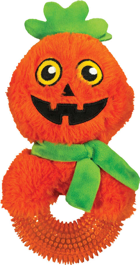 Brinquedo Pelúcia Abóbora com Mordedor Halloween Meau para Cães - Tam Único