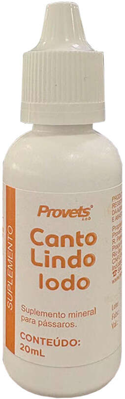 Suplemento Mineral Provets Canto Lindo Iodo para Passáros - 20 mL