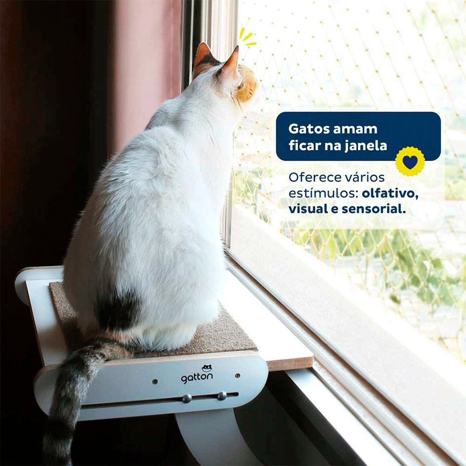 Cama Janeleira Gatton Sky Cat Branca para Gatos - Tam. Único