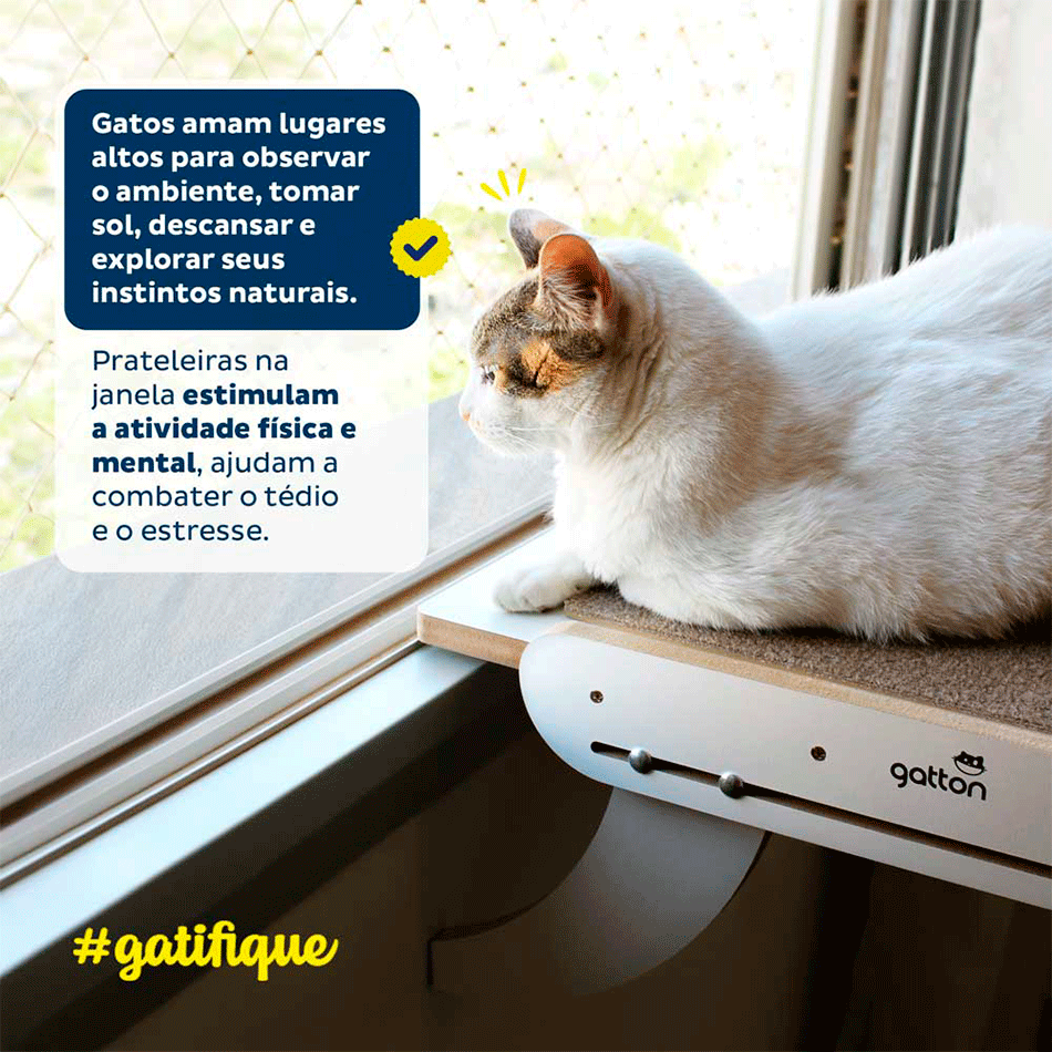 Cama Janeleira Gatton Sky Cat Branca para Gatos - Tam. Único