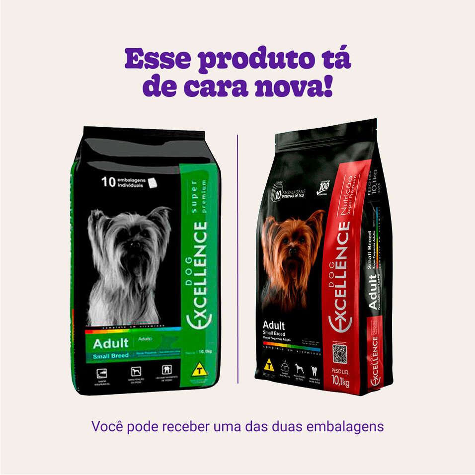 Ração Seca Dog Excellence Super Premium Frango e Arroz para Cães Adultos Raças Pequenas - 10,1Kg