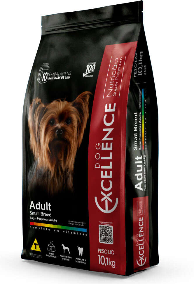 Ração Seca Dog Excellence Super Premium Frango e Arroz para Cães Adultos Raças Pequenas - 10,1Kg