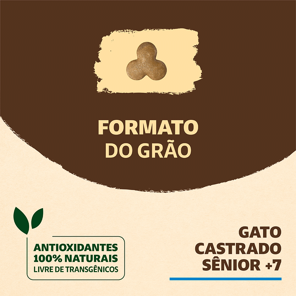 Ração Seca Quatree Supreme 7 + Salmão e Frango para Gatos idosos Castrados - 10,1Kg