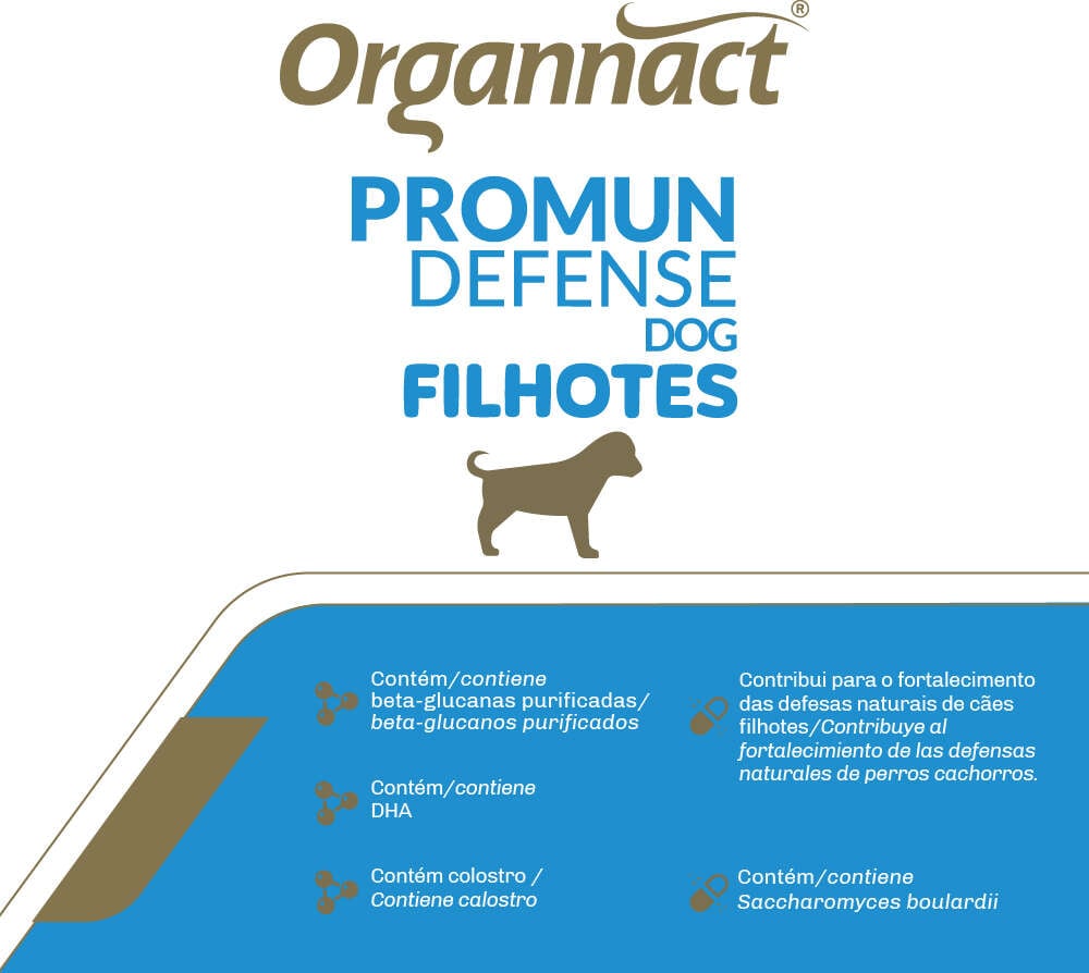 Suplemento Vitamínico Organnact Promun Defense Dog Filhotes para Cães Filhotes - 60 g