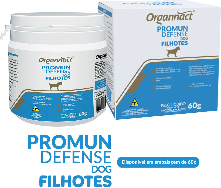 Suplemento Vitamínico Organnact Promun Defense Dog Filhotes para Cães Filhotes - 60 g