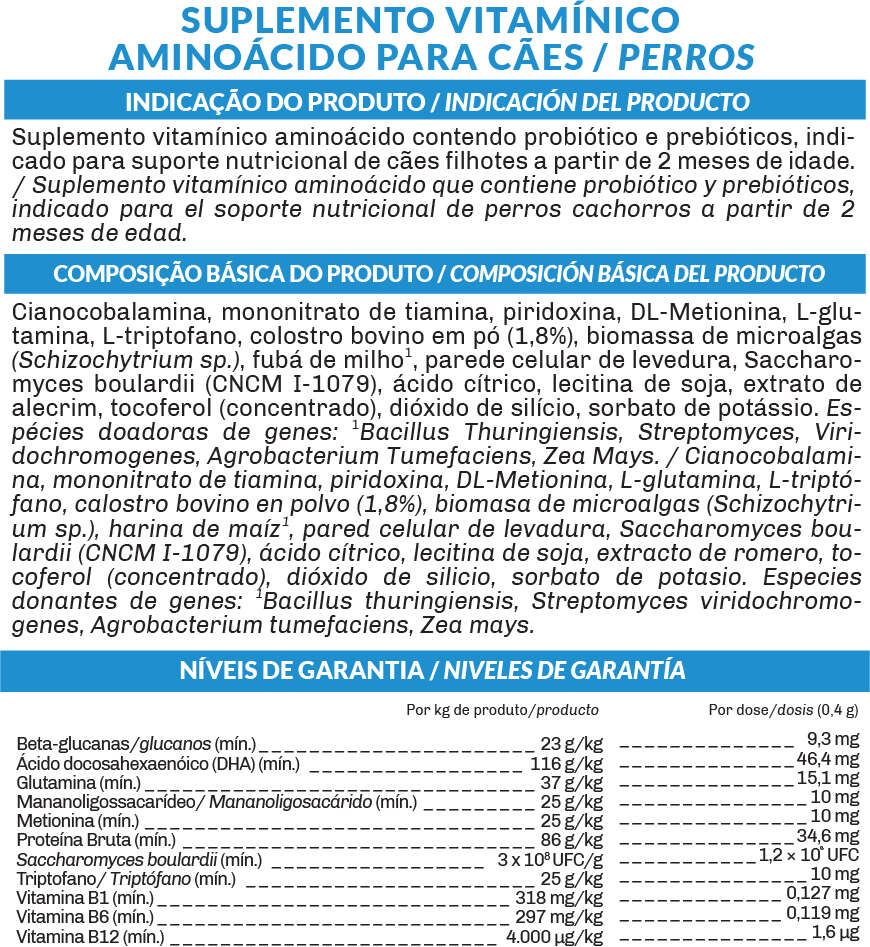 Suplemento Vitamínico Organnact Promun Defense Dog Filhotes para Cães Filhotes - 60 g