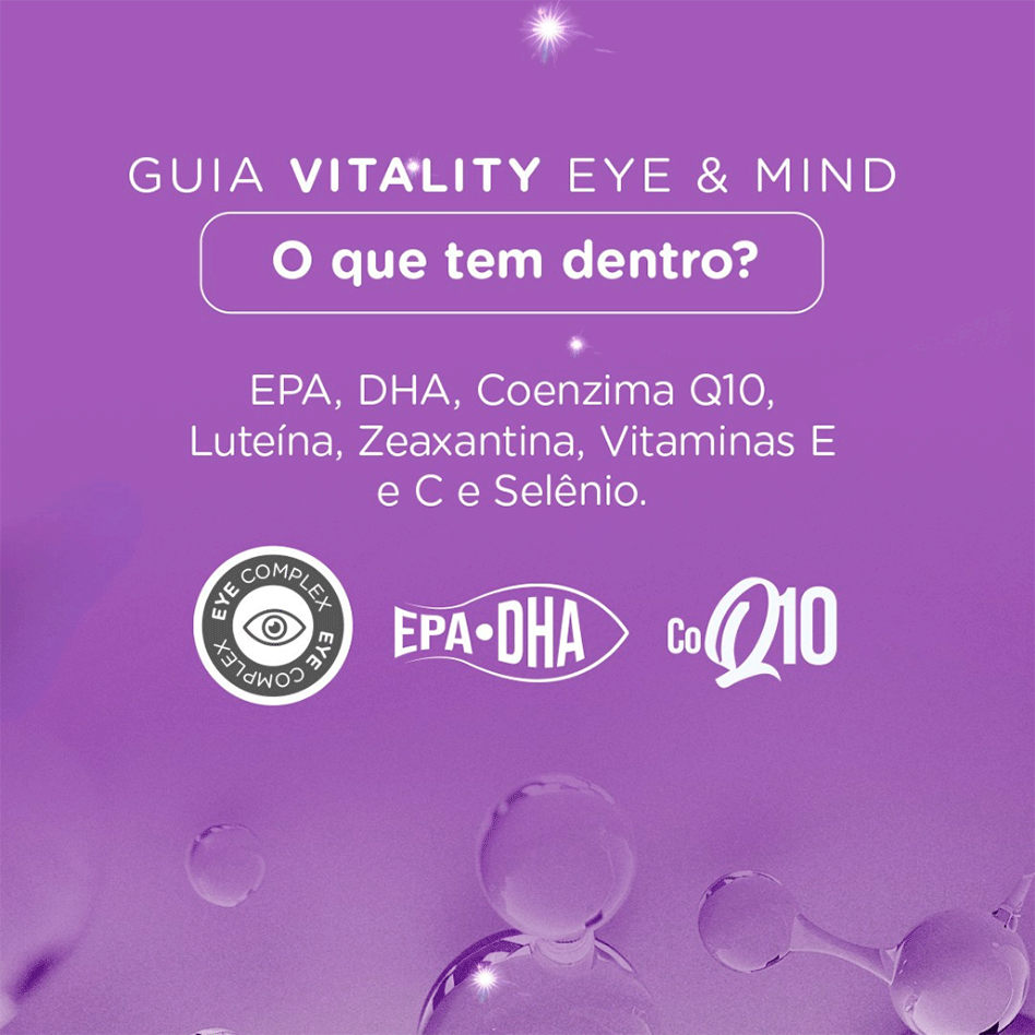 Suplemento Alimentar Soft Care Nutri Vitality Eye & Mind para Cães e Gatos - 30 Cápsulas