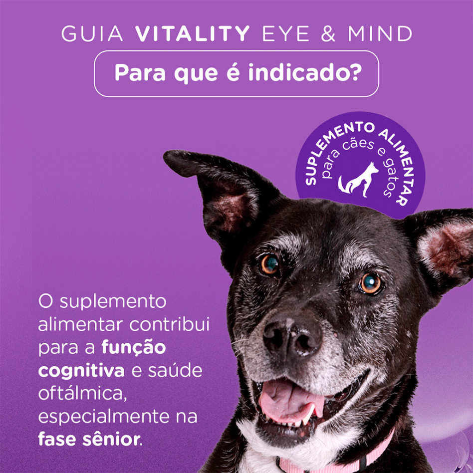 Suplemento Alimentar Soft Care Nutri Vitality Eye & Mind para Cães e Gatos - 30 Cápsulas