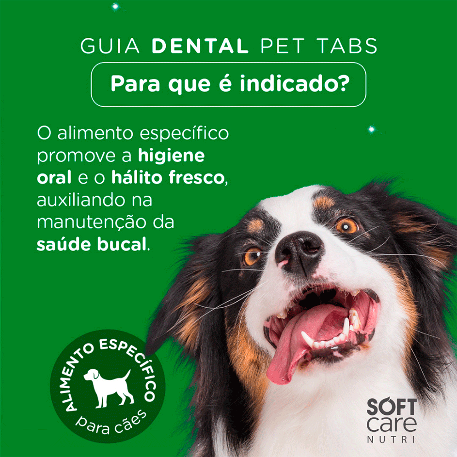 Suplemento Alimentar Soft Care Nutri Dental Pet Tabs - 8 Tabletes