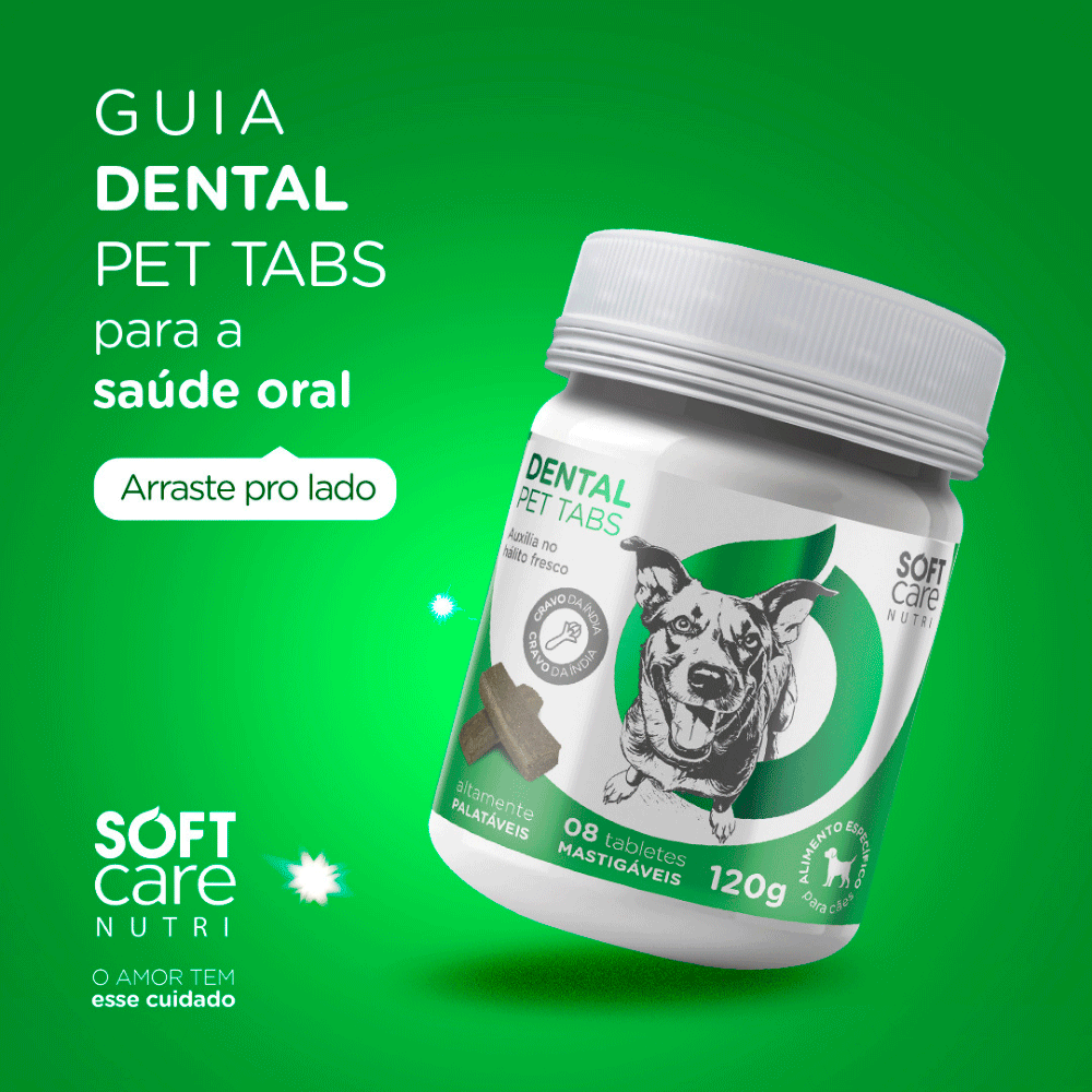 Suplemento Alimentar Soft Care Nutri Dental Pet Tabs - 8 Tabletes