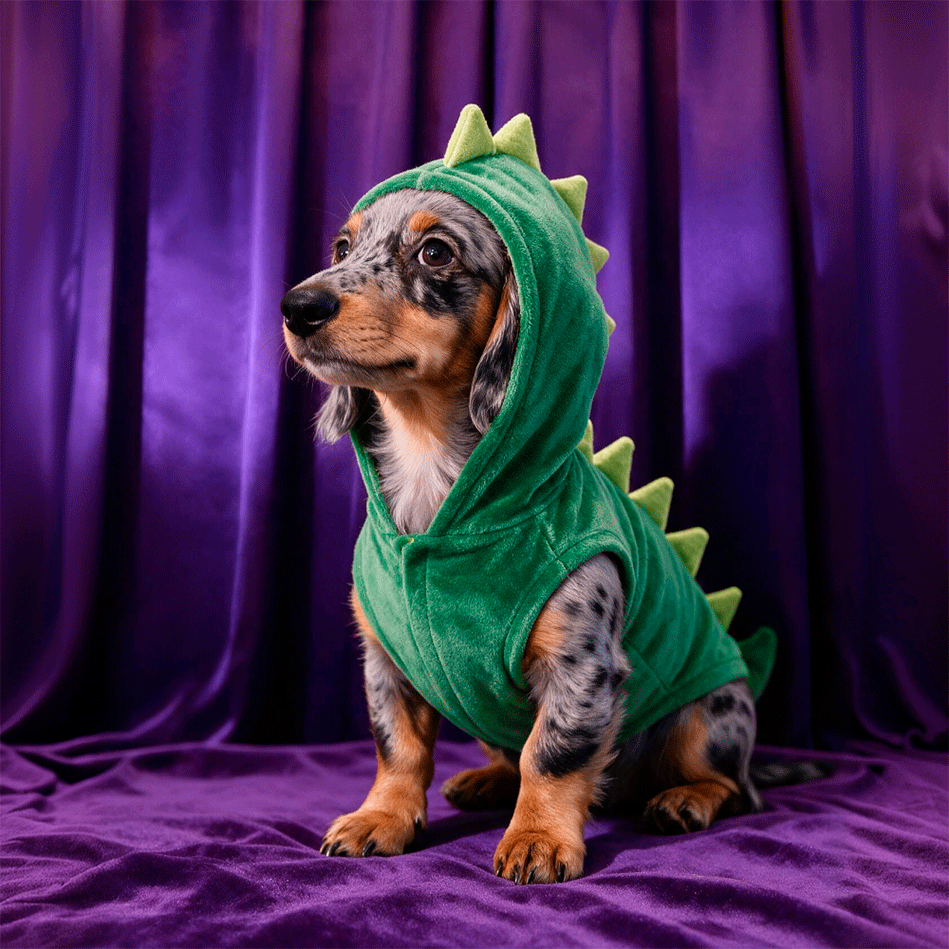 Fantasia Meau Halloween Dinossauro - Tam. G