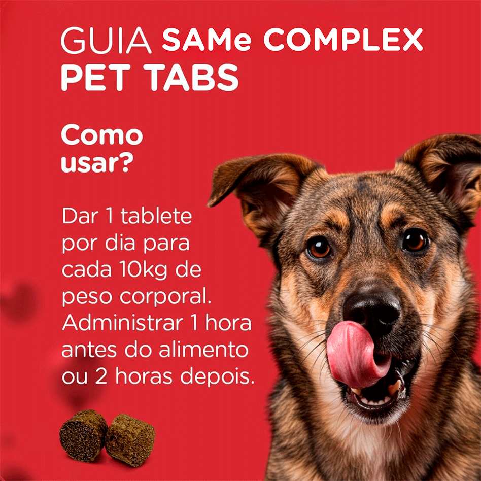 Suplemento Alimentar Soft Care Nutri SAMe Complex Pet Tabs para Cães e Gatos - 30 Tabletes
