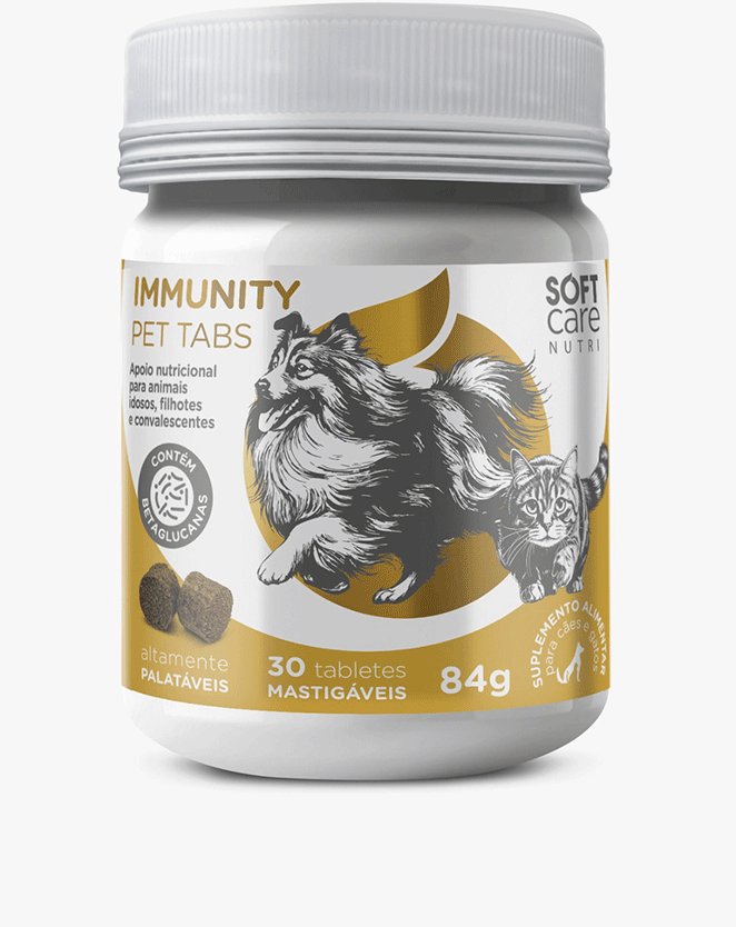 Suplemento Alimentar Soft Care Nutri Immunity Pet Tabs para Cães e Gatos - 30 Tabletes