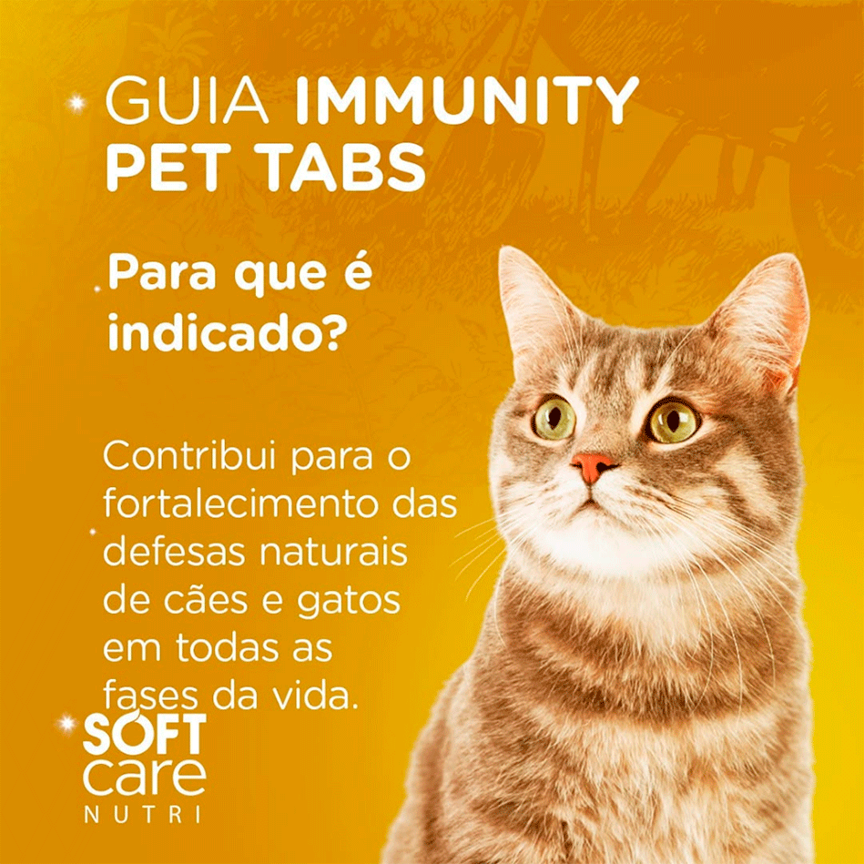 Suplemento Alimentar Soft Care Nutri Immunity Pet Tabs para Cães e Gatos - 30 Tabletes