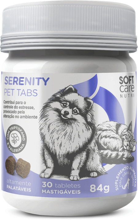 Suplemento Alimentar Soft Care Nutri Serenity Pet Tabs para Cães e Gatos - 30 Tabletes