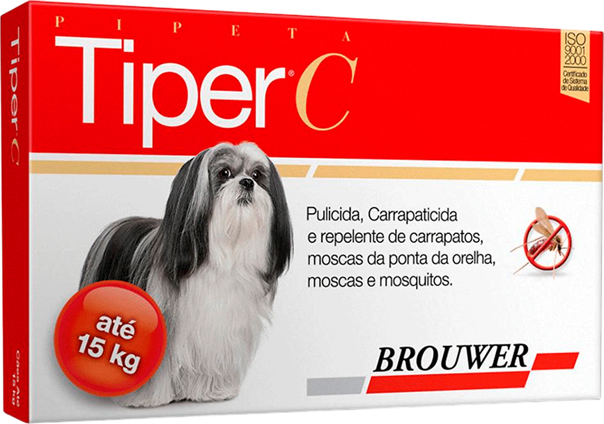 Antipulgas e Carrapatos Brouwer Tiper C para Cães até 15Kg - 1 Pipeta
